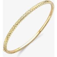 9ct Yellow Gold Diamond Cut Bangle BN336