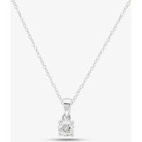 9ct White Gold 0.25ct Diamond Single Stone Necklace THP311925