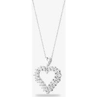 9ct White Gold 1.00ct Diamond Open Heart Pendant THP20494100