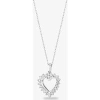 9ct White Gold 0.50ct Open Heart Pendant THP19809-50