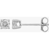 9ct White Gold 0.20ct Four Claw Diamond Earrings THE253420