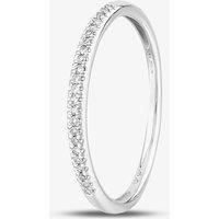 Pure Brilliance 9ct White Gold 0.08ct Diamond Pavé Set Half Eternity Ring THR15238-08 Q
