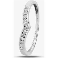 9ct White Gold 0.12ct Diamond Wishbone Half Eternity Ring THR14730 N