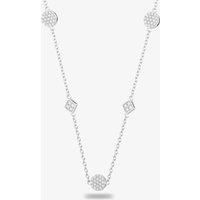 Rosa Lea Silver Pave Squares & Circles Necklace AM-2THB017804