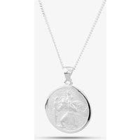 Silver Large Round St Christopher P308042SC1620