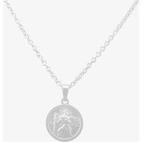 Silver Small Round St Christopher P308051SC1118