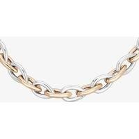 Sterling Silver Rose Gold Plated Two Colour 18 Inch Heavy PearShaped Link Chain NTN180S/R