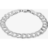 Silver 8" Flat Square Curb Bracelet 8.23.7023