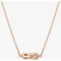 Silver Sparkle Rose Infinity Bow Necklace DP346CRRG0.5(T)