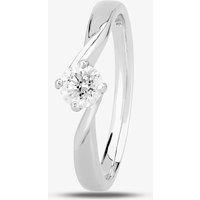 1888 Collection Platinum Certificated 0.33ct Diamond Twisted Solitaire Ring RI-1027(.33CT PLUS)- F/SI2/0.33ct