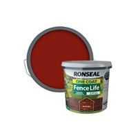 Ronseal One Coat Shed and Fence Protector Red Cedar 5 litres (Covers up to 6 Fence Panels) All Weather Protection