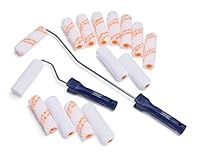 Hamilton for The Trade 17 Piece Mini Paint Roller Set, Short and Long Arm Frame, Medium Pile & Foam, 4in