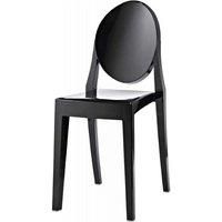 Fusion Living Ghost Style Plastic Victoria Dining Chairs | Various Colours