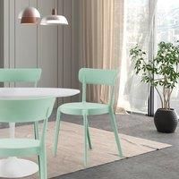 Fusion Living Sage Green Plastic Bistro Dining Chair