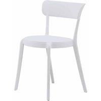 Fusion Living White Plastic Bistro Dining Chair