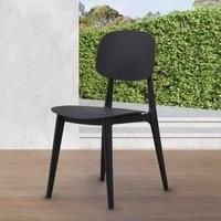 Fusion Living Stackable Oslo Plastic Contemporary Dining Chair