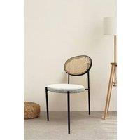 Fusion Living Paris Cream Boucl Dining Chair, Cream