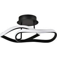 Happy Homewares Modern Sleek Matt Black Sand Eco LED Ceiling Lamp Fitting with Curving Oval Metal Heads | 38w = 125w | 3000k Warm White Colour | 2280 Lumens | IP20 Rated