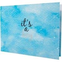 It's a Boy Guest Book with Silver Glitter Stars for Christening or Baby Showe...