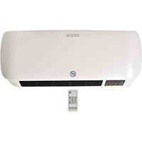 MYLEK Overdoor Heater 2000W Wall Mounted Indoor Over Door Hot Air Downflow Curtain - Fan - With Remote Control, PTC, Thermostat, Timer, Office, Bathroom, Commercial, Garage, (2KW, Silver)