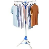 Homefront Clothes Rail Airer Dryer | Portable Clothes Horse Hanger Tripod Design - Folds Flat for Storage, Easy Setup, Indoor Outdoor Use, 159cm High, Max Capacity 22KG, Holds 39 Hangers