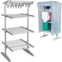 Glamhaus Digital Electric Clothes Airer Dryer Heated Timer Foldable Rack 3 Tier