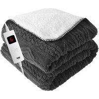 Electric Heated Throw Fleece Blanket 160 x 130cm 5 Colours Available