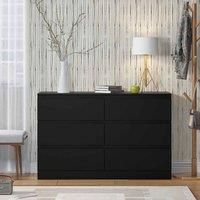 Fwstyle Modern 6 Drawer Chest £ Matt Black