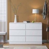 Modern Matt Gloss Chest of Drawers & Bedsides White Black Oak Grey Various sizes