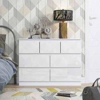 Modern Matt Gloss Chest of Drawers & Bedsides White Black Oak Grey Various sizes