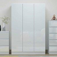 2 & 3 Door Glossy White Modern Soft Close Wardrobe - Bedroom Furniture