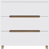 Veloce 3 Drawer Bedside Cabinet - White Gloss, White