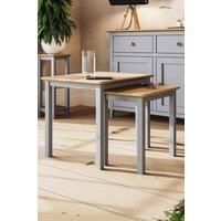 FWStyle Taberno Oak Nest of 2 Tables - Grey