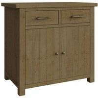 Sideboard 2 Door Rustic Driftwood Finish Small Chunky Table Reclaimed Pine