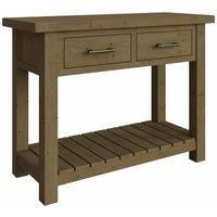 Solid Reclaimed Pine 2 Drawer Console Table