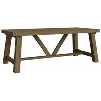 2M Fixed Top Dining Table Natural Reclaimed Pine