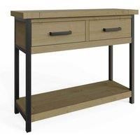 Driftwood Finish Console Table Solid Pine Large Laqcuered