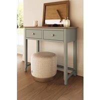 FWStyle Sage Green 2 Drawer Dressing Table - H80 x W90 x D40cm