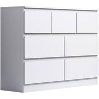 Chest Of 7 Drawers Matt White Merchant Chest Deep Drawer Home Storage