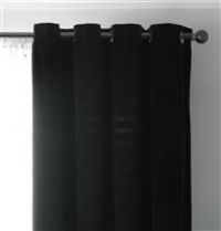 Habitat Matte Velvet Plain Eyelet Curtains Black - 116x137cm