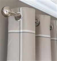 Habitat Square Check Fully Lined Eyelet Curtain - Natural