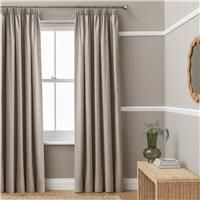 Habitat Blackout Pencil Pleat Curtain - Stone - 183x168cm