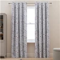 Argos Home Floral Blackout Eyelet Curtain-Purple - 137x117cm