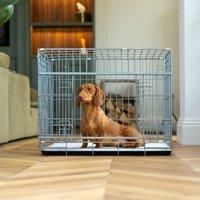 Lords & Labradors Metal Dog Crate With Sliding Door | In Silver (XL) | Sliding Door Dog Crate | Sliding Double Door Crate For Pets | Metal Pet Crate | Dog Crate For Extra Large Sized Pets | Heavy Duty