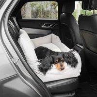 Lords & Labradors Double Easy Traveller - Slate | The Perfect Travel Pet Bed and Carrier for Back Seat, 3 in 1 Design, Removable Cushion, Storage Pockets, Machine Washable