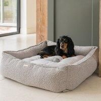 Lords and Labradors Box Bed w/Inner Mink Boucle XL, Brown