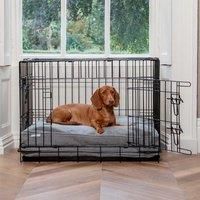 Lords and Labradors Pet Cushion w/Inner Pewter Herringbone XXL, Grey
