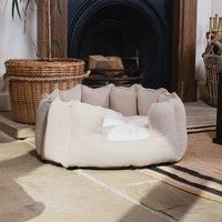 Lords and Labradors High Walled Bed w/Inner Natural Herringbone S, Cream
