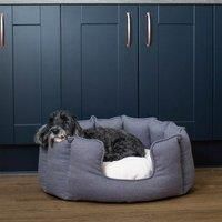 Lords and Labradors High Walled Bed w/Inner Oxford Blue Herringbone S, Blue