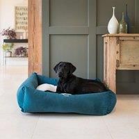 Lords and Labradors Box Bed w/Inner Velvet Marine XL, Blue